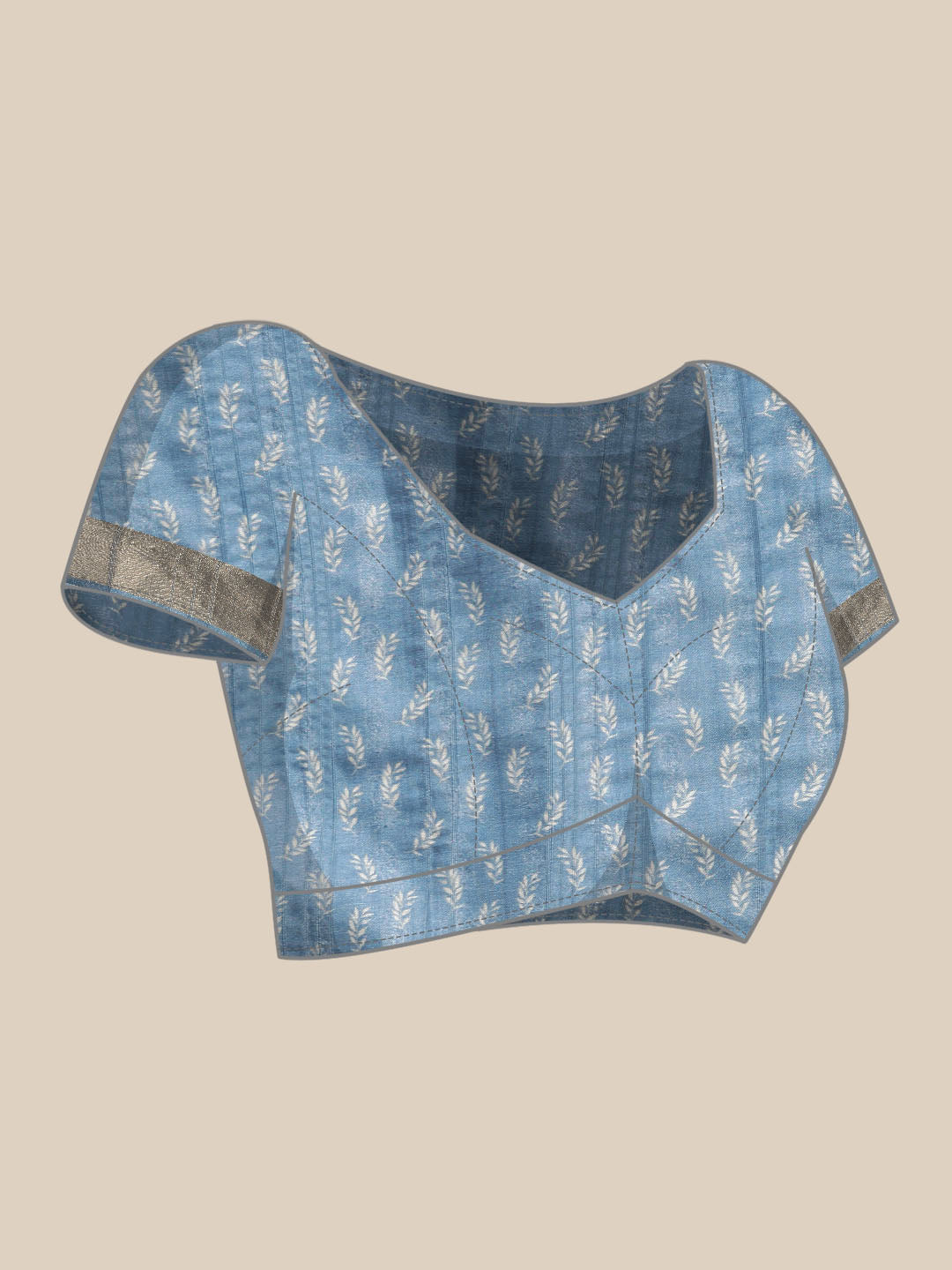 Soft Silk Floral Printed Zari Woven Border Saree