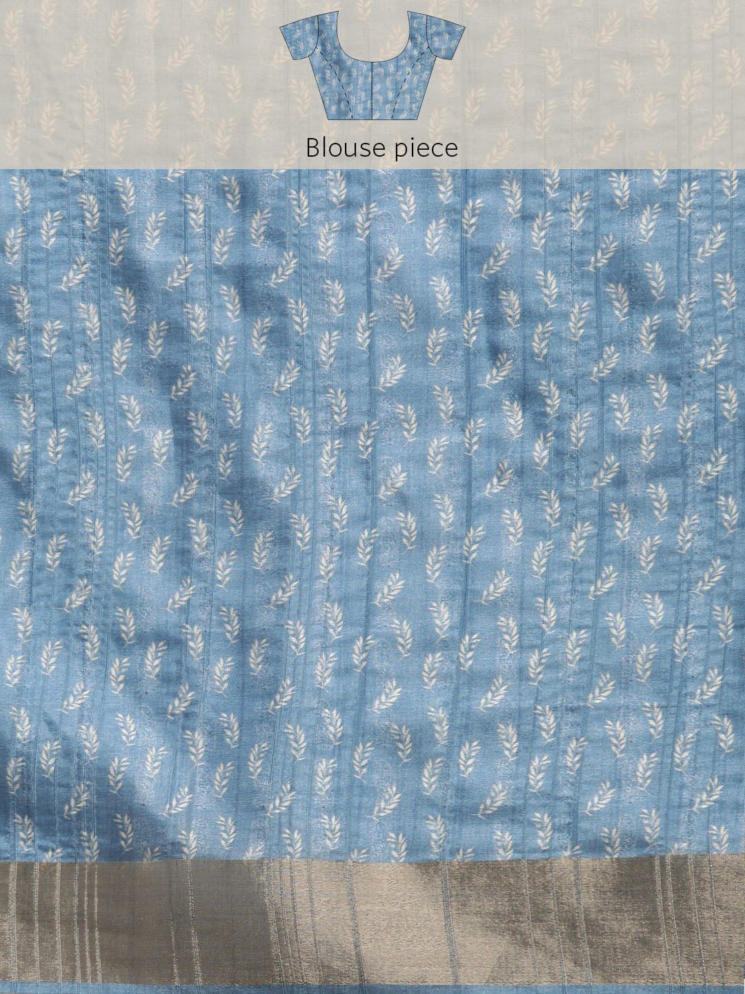 Soft Silk Floral Printed Zari Woven Border Saree