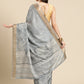 Soft Silk Floral Printed Zari Woven Border Saree