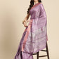 Soft Silk Floral Printed Zari Woven Border Saree