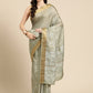 Soft Silk Floral Printed Zari Woven Border Saree