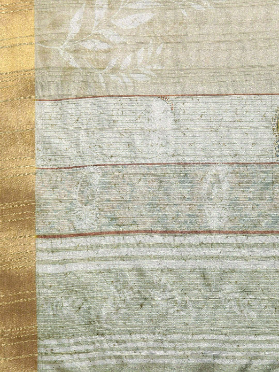 Soft Silk Floral Printed Zari Woven Border Saree