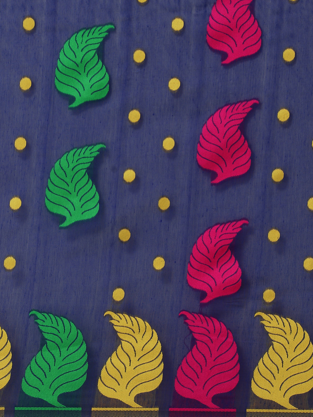 Women's Woven Jamdani Saree With Unstitched Blouse Piece