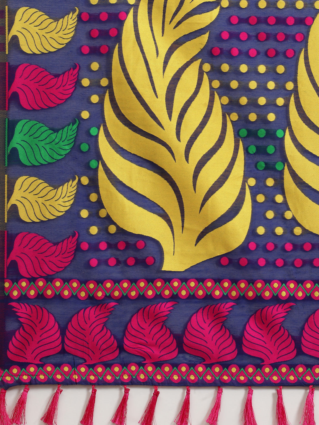 Women's Woven Jamdani Saree With Unstitched Blouse Piece