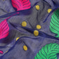 Women's Woven Jamdani Saree With Unstitched Blouse Piece