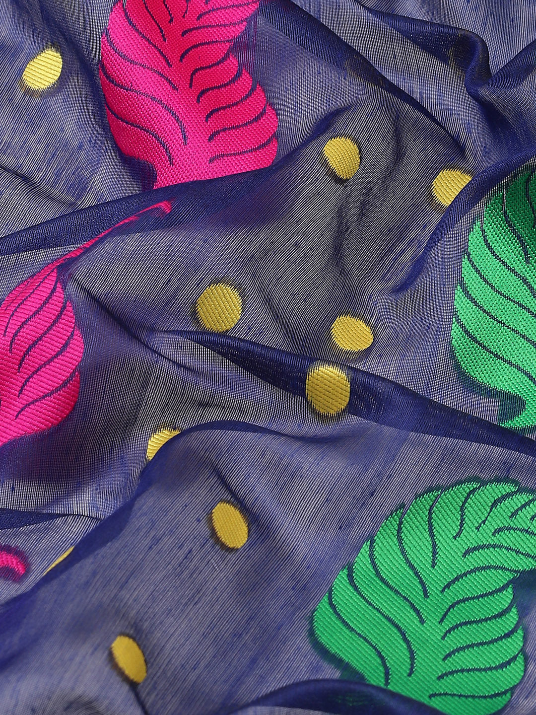Women's Woven Jamdani Saree With Unstitched Blouse Piece