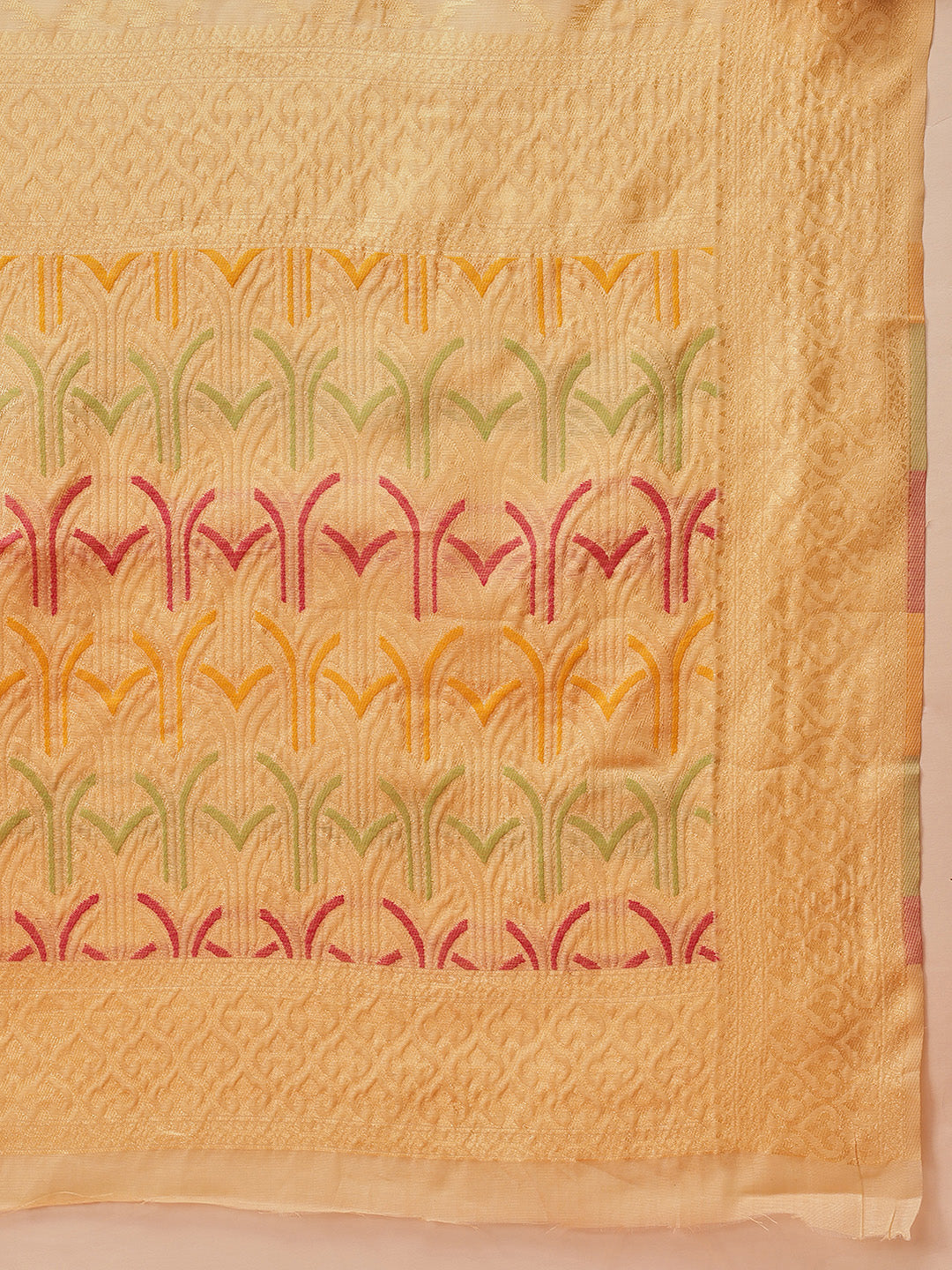 Cotton Jamdani Saree With Zari Border