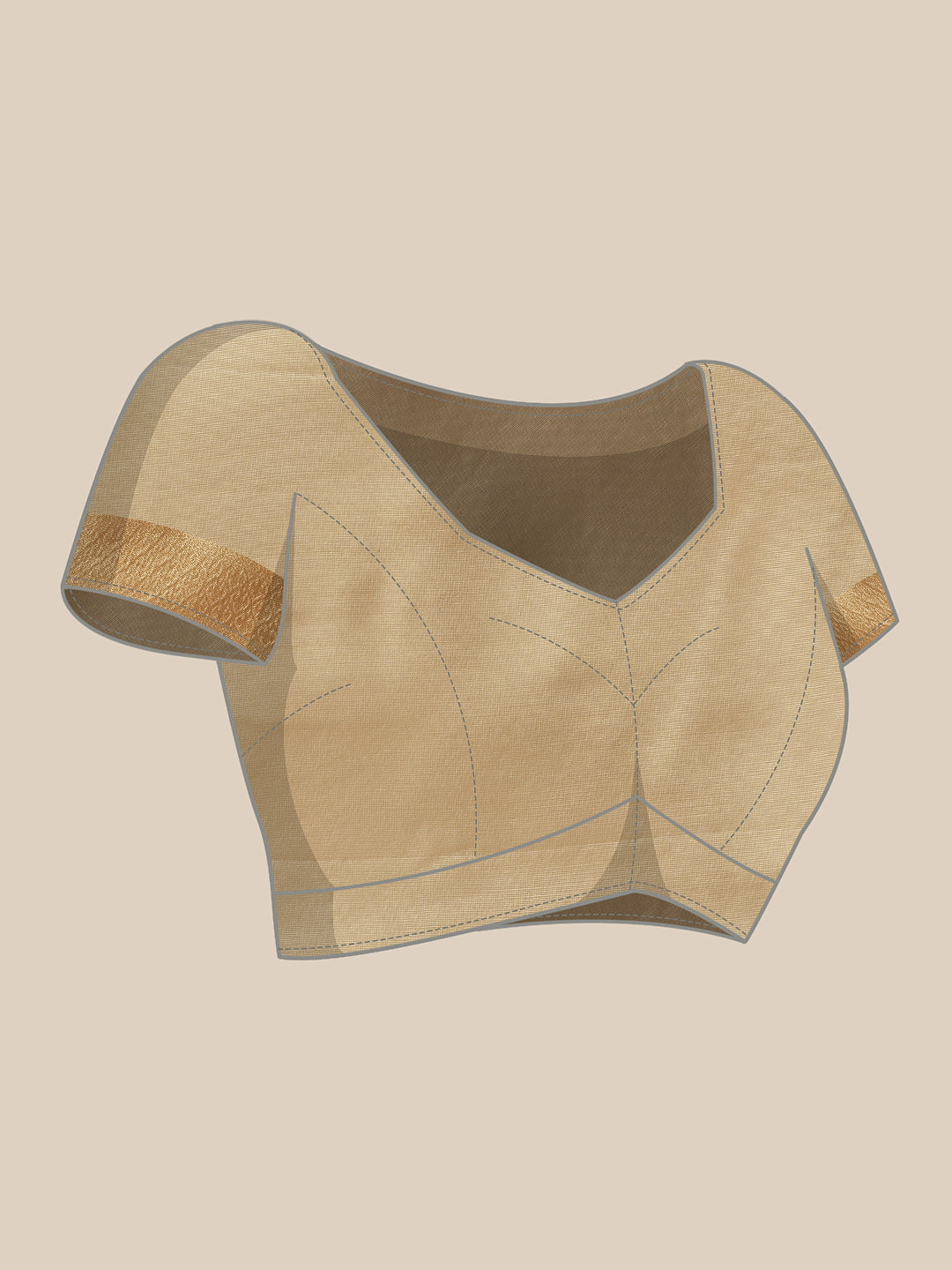 Cotton Jamdani Saree With Zari Border