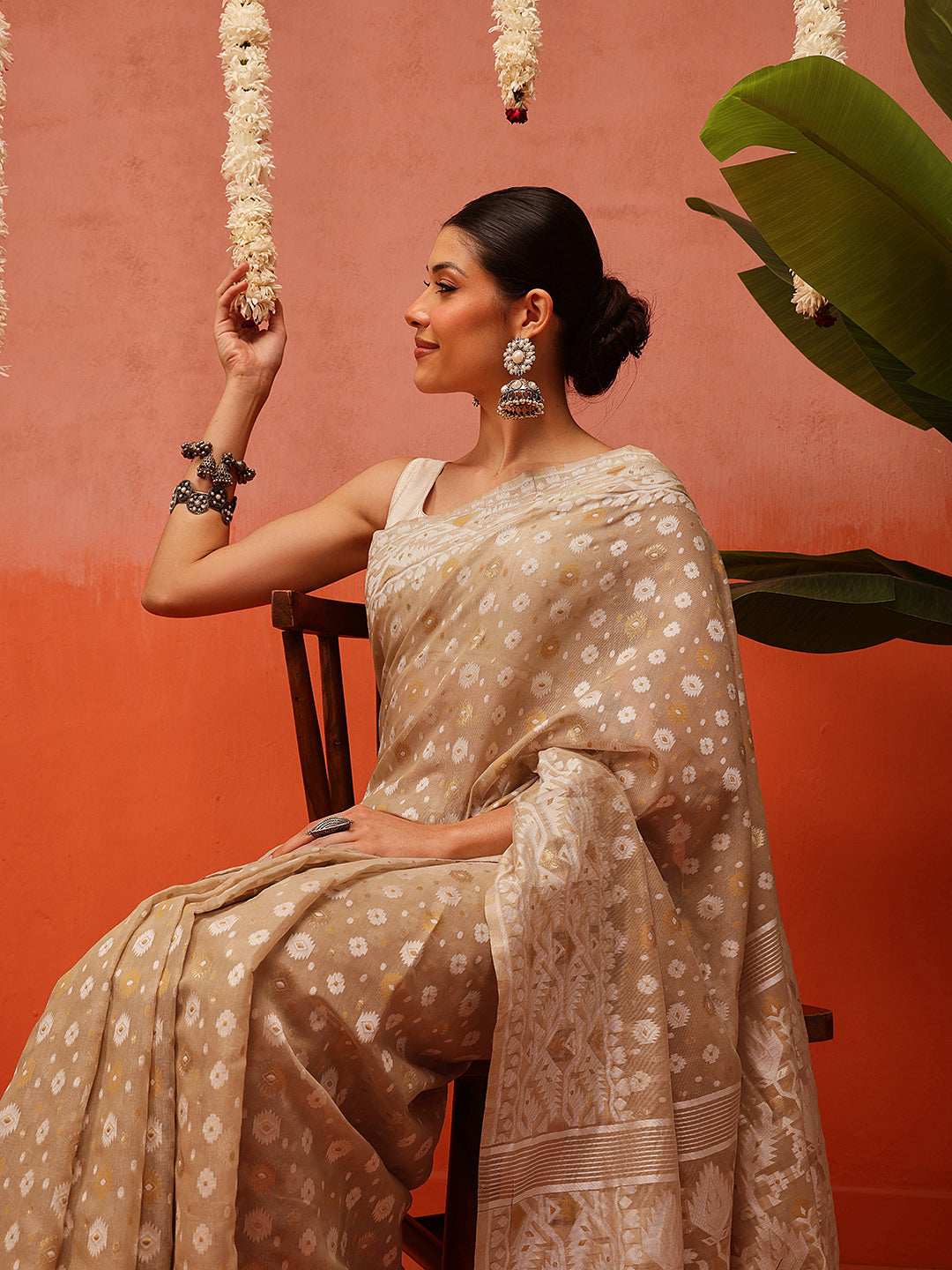 Dhakai Cotton Jamdani Saree