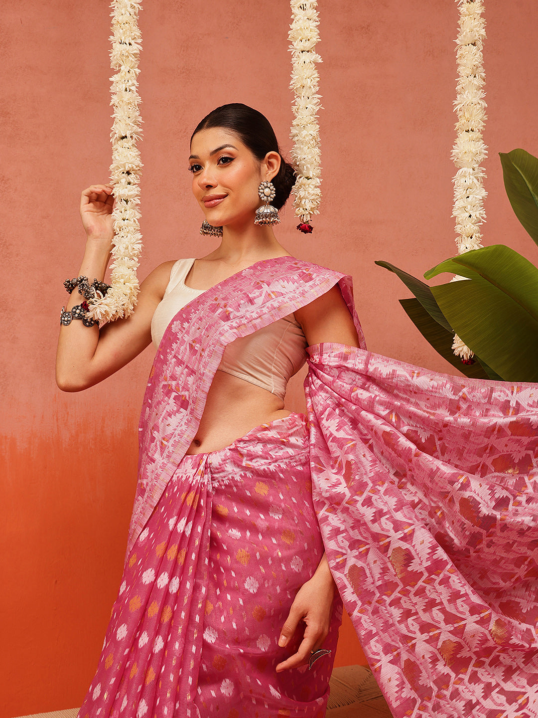 Dhakai Cotton Jamdani Saree