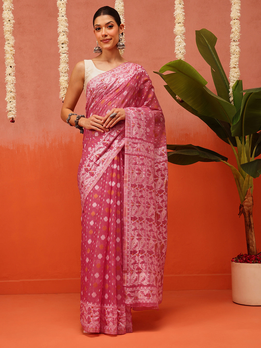 Dhakai Cotton Jamdani Saree