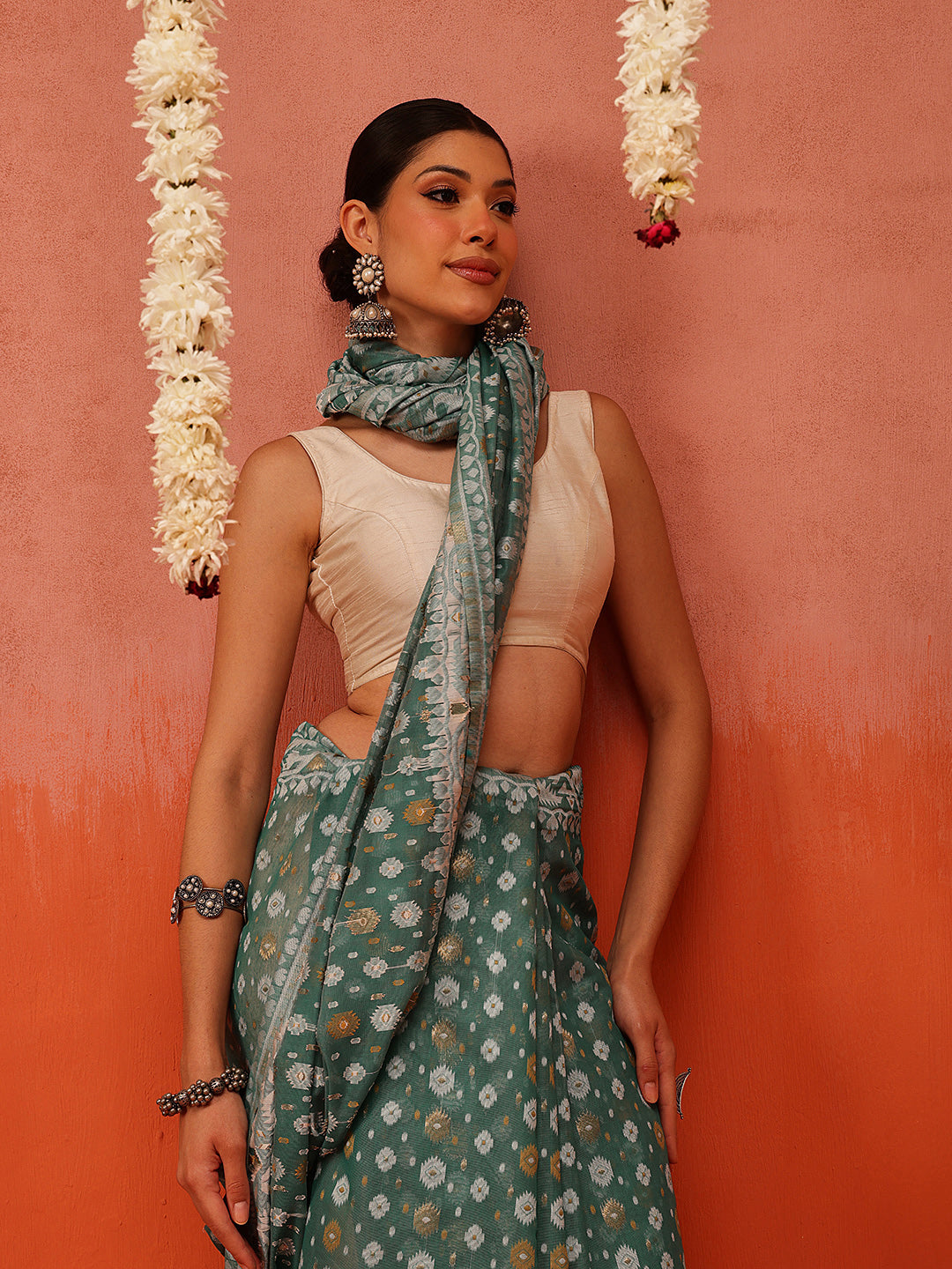 Dhakai Cotton Jamdani Saree