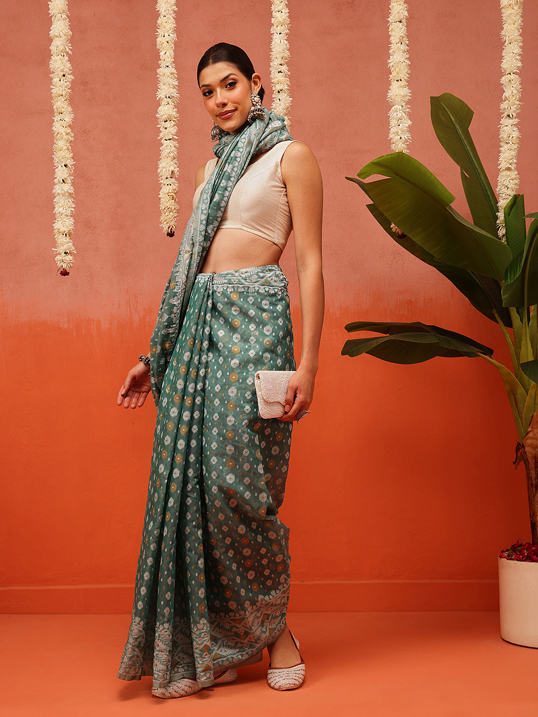 Dhakai Cotton Jamdani Saree