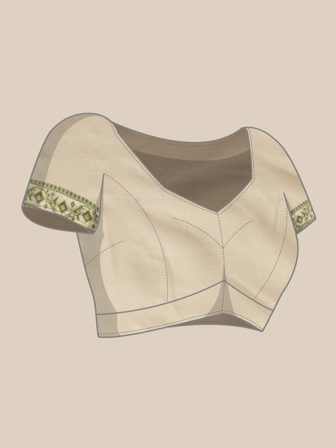 Cotton Jamdani Saree With Unstitched Blouse Piece