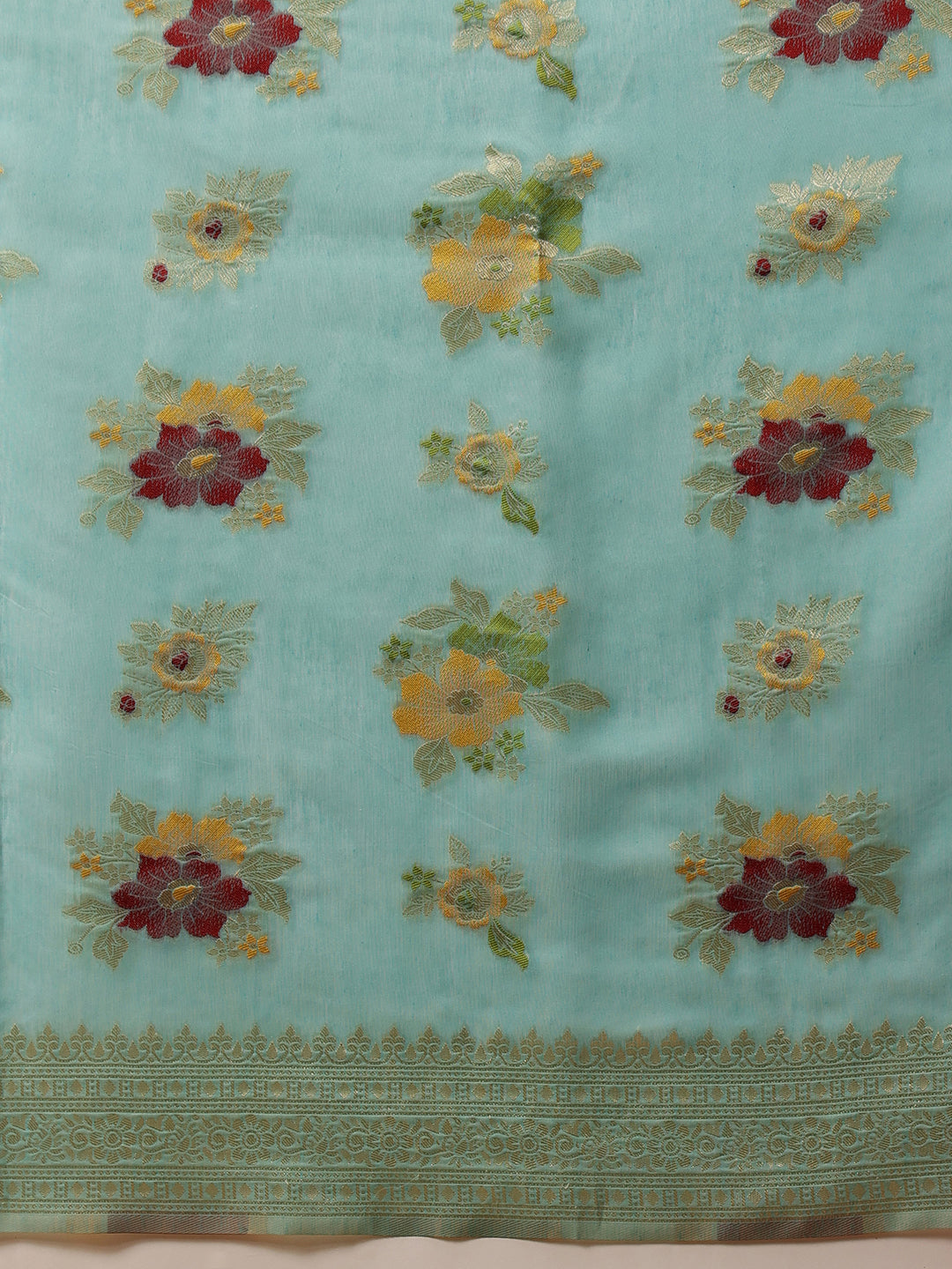 Cotton Jamdani Saree With Unstitched Blouse Piece