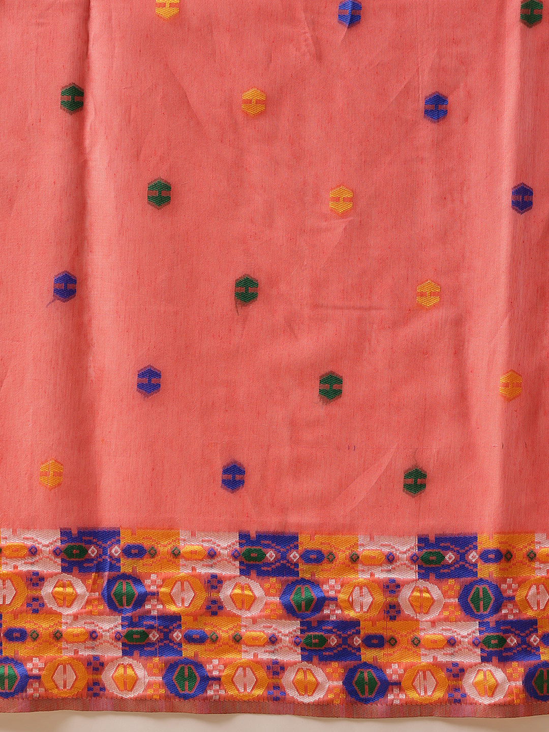 Cotton Jamdani Saree With Unstitched Blouse Piece