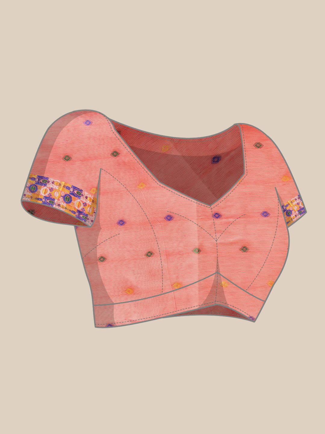 Cotton Jamdani Saree With Unstitched Blouse Piece