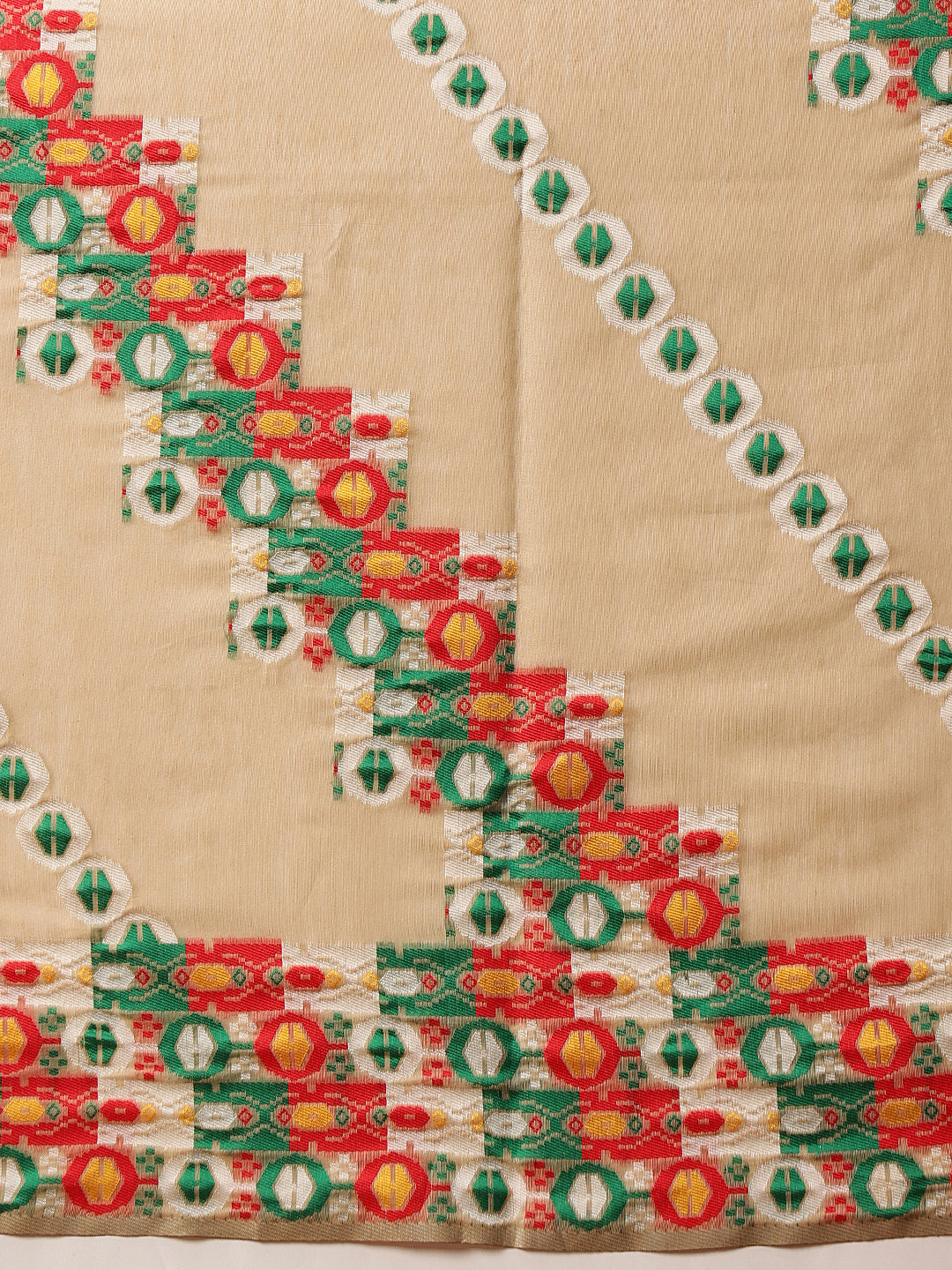 Cotton Jamdani Saree With Unstitched Blouse Piece