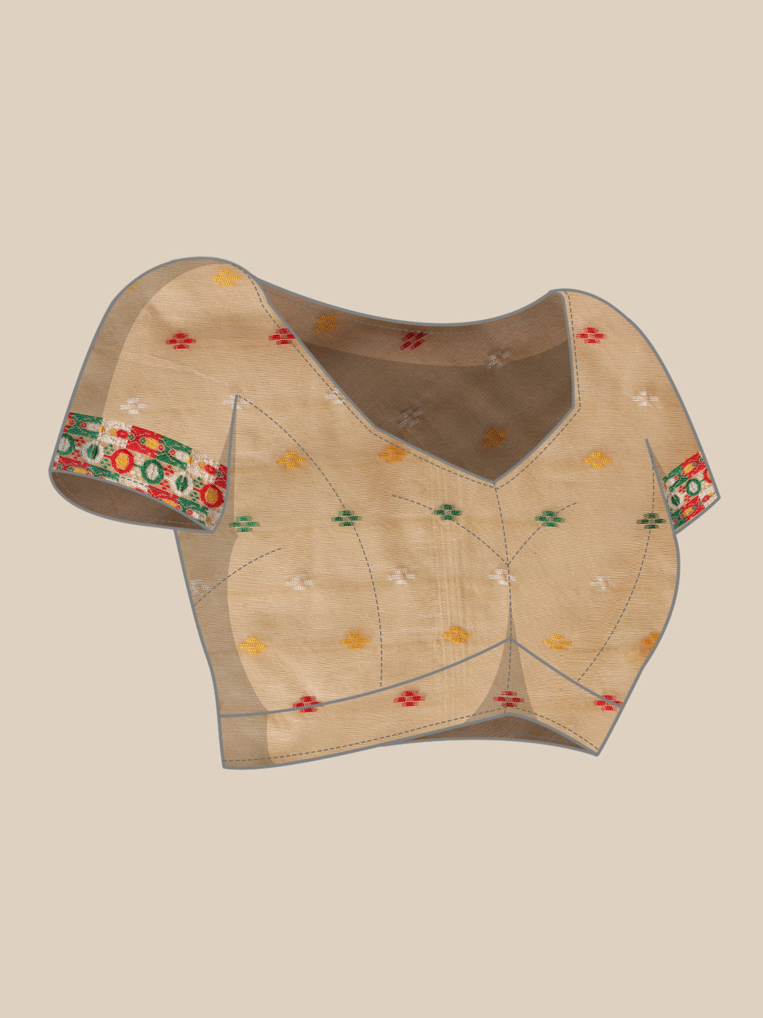 Cotton Jamdani Saree With Unstitched Blouse Piece