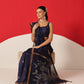 Cotton Dhakai Jamdani Saree With Small Zari Border & Tassels