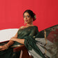 Cotton Dhakai Jamdani Saree With Small Zari Border & Tassels