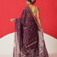 Cotton Dhakai Jamdani Saree With Small Zari Border & Tassels