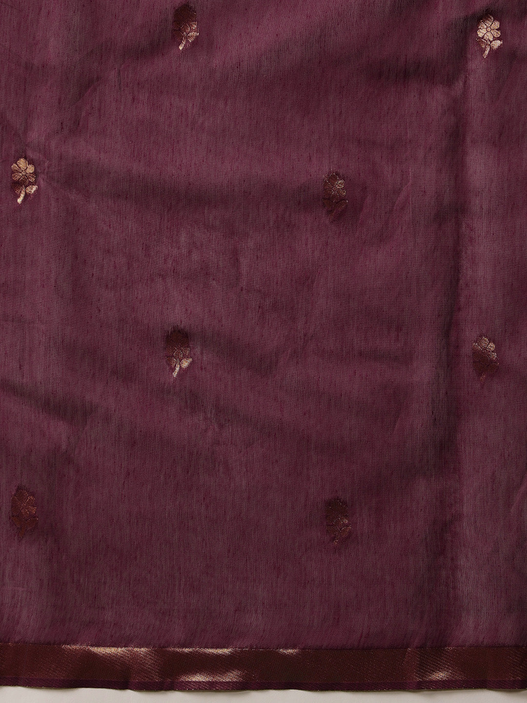 Cotton Dhakai Jamdani Saree With Small Zari Border & Tassels