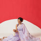 Light Color Jamdani Saree With Small Zari Border & Tassels