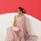 Light Color Jamdani Saree With Small Zari Border & Tassels