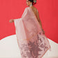Light Color Jamdani Saree With Small Zari Border & Tassels