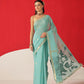 Light Color Jamdani Saree With Small Zari Border & Tassels