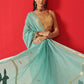 Light Color Jamdani Saree With Small Zari Border & Tassels
