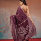 Cotton Blend Woven Design Handloom Premium Jamdani Saree With Tassels