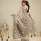 Cotton Blend Woven Design Handloom Premium Jamdani Saree With Tassels