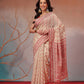 Cotton Blend Woven Design Handloom Premium Jamdani Saree With Tassels