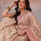 Cotton Blend Woven Design Handloom Premium Jamdani Saree With Tassels