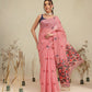 Cotton Blend Woven Design Handloom Premium Jamdani Saree With Tassels