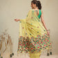 Cotton Blend Woven Design Handloom Premium Jamdani Saree With Tassels