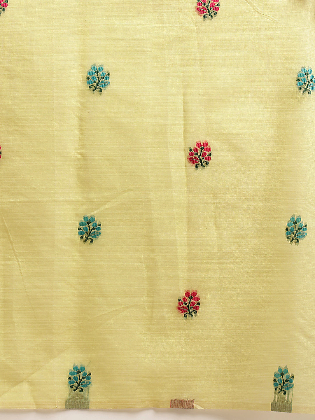 Cotton Blend Woven Design Handloom Premium Jamdani Saree With Tassels