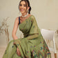 Cotton Blend Woven Design Handloom Premium Jamdani Saree With Tassels