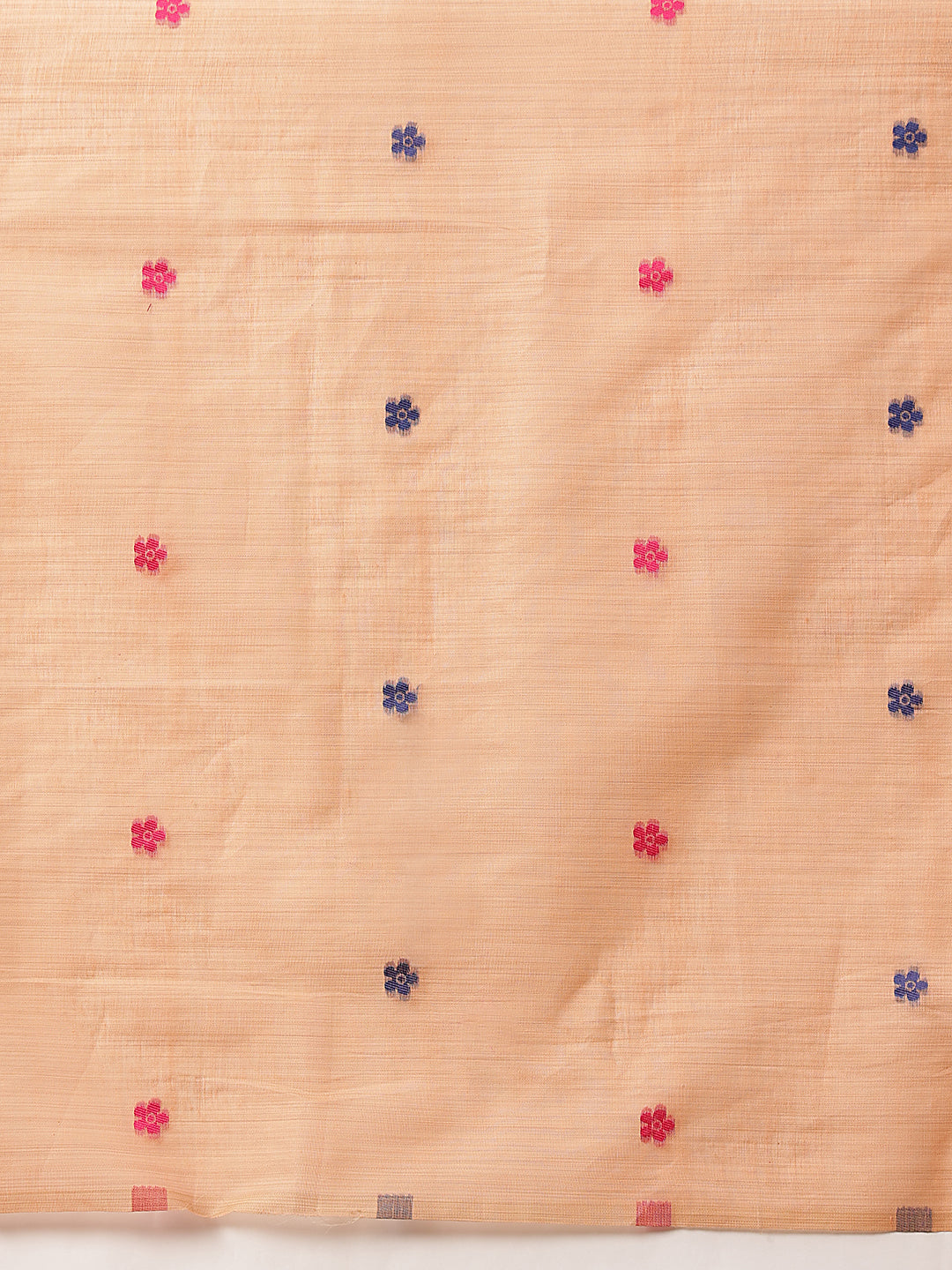 Cotton Blend Woven Design Handloom Premium Jamdani Saree With Tassels