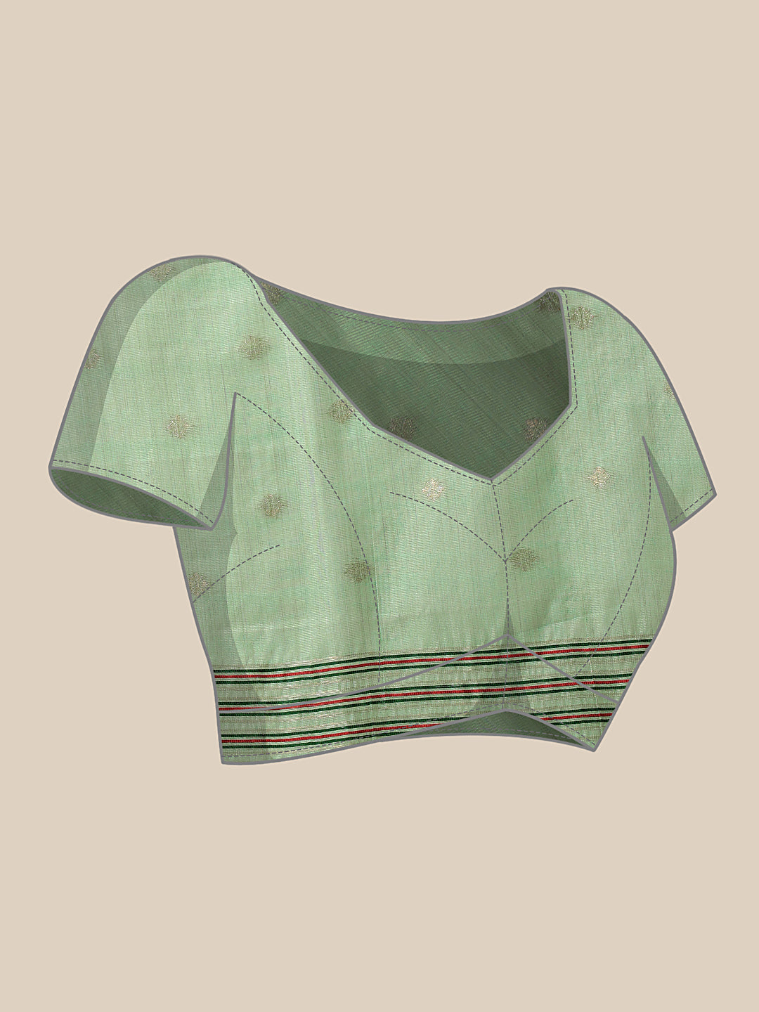 Cotton Blend Woven Design Handloom Premium Jamdani Saree With Tassels
