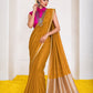 Women's Cotton Silk Saree with Rich Zari Woven Pallu, Elegant Golden Border & Tassels