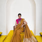 Women's Cotton Silk Saree with Rich Zari Woven Pallu, Elegant Golden Border & Tassels