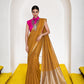 Women's Cotton Silk Saree with Rich Zari Woven Pallu, Elegant Golden Border & Tassels