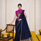 Women's Cotton Silk Saree with Rich Zari Woven Pallu, Elegant Golden Border & Tassels