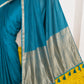 Women's Cotton Silk Saree with Rich Zari Woven Pallu, Elegant Golden Border & Tassels