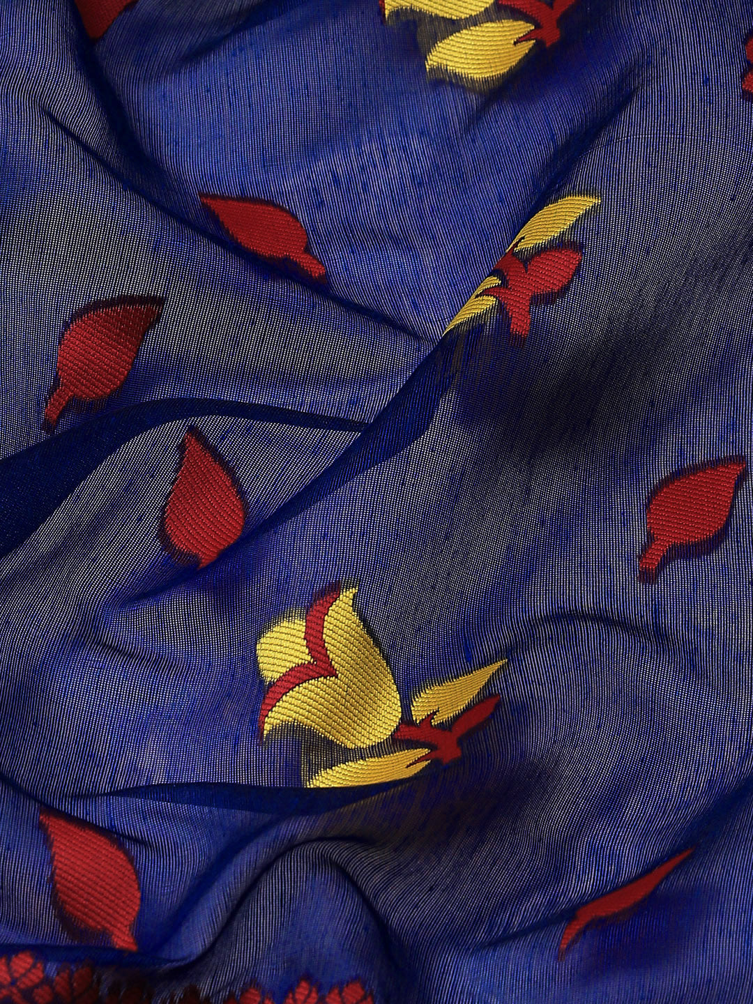 Women's Pure Cotton Jamdani Saree With Unstitched Blouse Piece