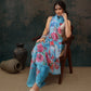 Abstract Chanderi Polyester Silk Saree