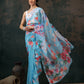 Abstract Chanderi Polyester Silk Saree